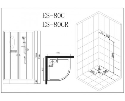 Душевая кабина Esbano ES-80C