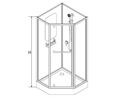 Душевая кабина RGW OLB-214 80x80 профиль белый