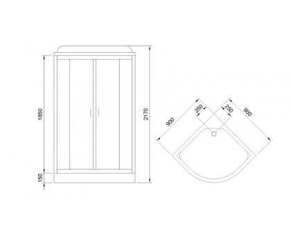 Душевая кабина Royal Bath RB 90HK1-T-CH 90х90 см, с прозрачными стеклами