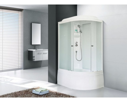 Душевая кабина Royal Bath RB 8120BK4-ММ 120х80 см, с матовыми стеклами, левосторонняя