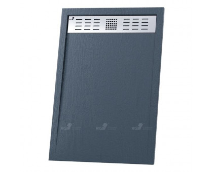 Душевой поддон RGW STM-G 80x140 см, прямоугольный, искусственный камень, графит