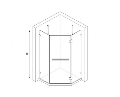 Душевой уголок RGW HO-082 100х100, прозрачное стекло