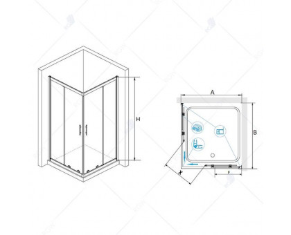 Душевой уголок RGW HO-31 80x80, прозрачное стекло