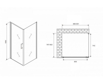 Душевой уголок ABBER Sonnenstrand AG04090B-S80B