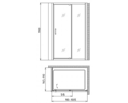 Душевой уголок Gemy Sunny Bay S28191A-A100 100х100 см