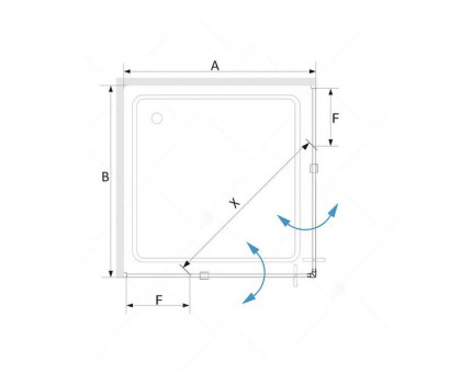 Душевой уголок RGW SV-33 90x90, прозрачное стекло