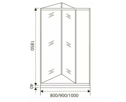 Душевое ограждение Good Door INFINITY SD-100-C-CH 100 см